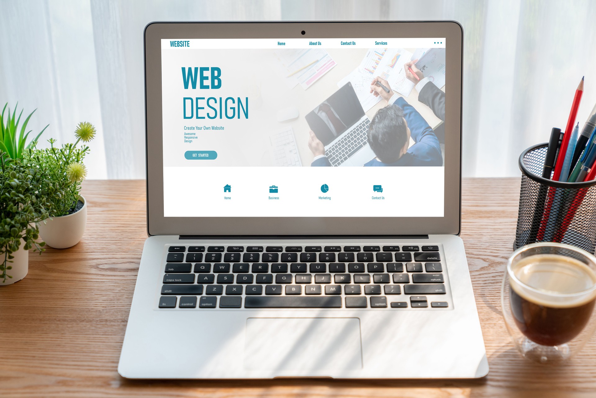 Website design software provide modish template for online retail business